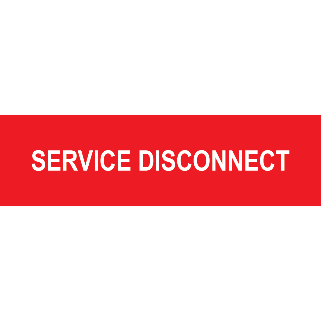 3.5x1, Service Disconnect, Plastic Solar Labels, PV-429