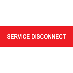 3.5x1, Service Disconnect, Plastic Solar Labels, PV-429