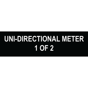 3.5x1 Uni-directional Meter 1 of 2, Plastic Solar Labels, PV-279