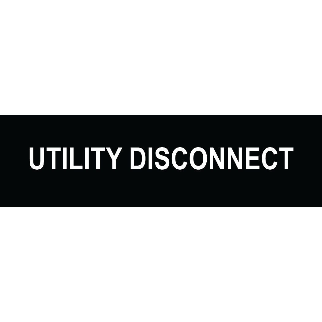 3.5x1 Utility Disconnect, Plastic Solar Labels, PV-284