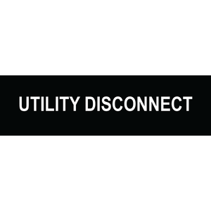 3.5x1 Utility Disconnect, Plastic Solar Labels, PV-284