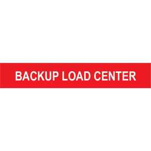 3x.5, Backup Load Center, Plastic Solar Labels, PV-441