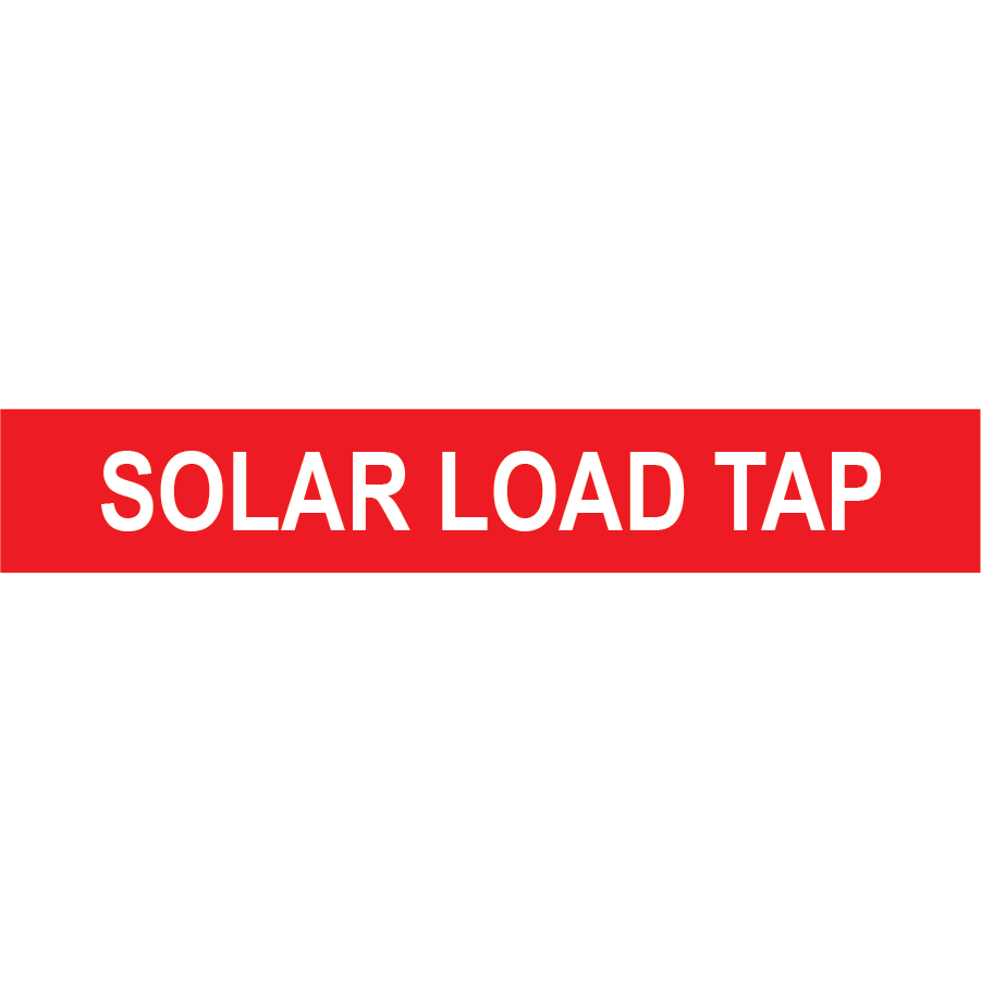 3x.5, Solar Load Tap Plastic Solar Labels PV-443
