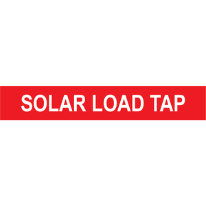 3x.5, Solar Load Tap Plastic Solar Labels PV-443