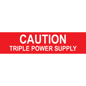 3x.75 Caution Triple Power Supply - Plastic Solar Labels, PV-209