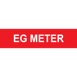3x.75 EG Meter, Plastic Solar Labels, PV-252