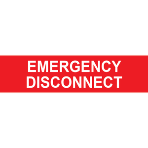 3x.75, Emergency Disconnect, Plastic Solar Labels, PV-255