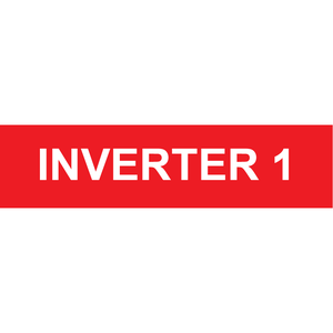 3x.75 Inverter 1, Plastic Solar Labels, PV-026