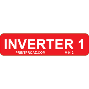 3x.75 Inverter 1, Reflective Vinyl Decal, V-012