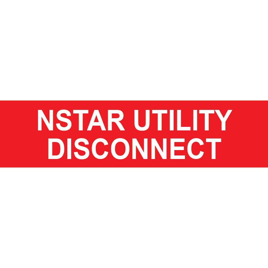 3x.75 NStar Utility Disconnect, Plastic Solar Labels, PV-254