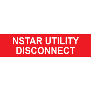 3x.75 NStar Utility Disconnect, Plastic Solar Labels, PV-254