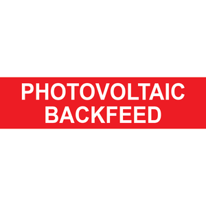 3x.75 Photovoltaic Backfeed, Plastic Solar Labels, PV-248