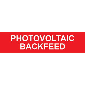 3x.75 Photovoltaic Backfeed, Plastic Solar Labels, PV-269