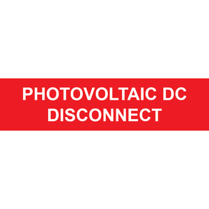 3x.75 Photovoltaic DC Disconnect, Plastic Solar Labels, PV-266