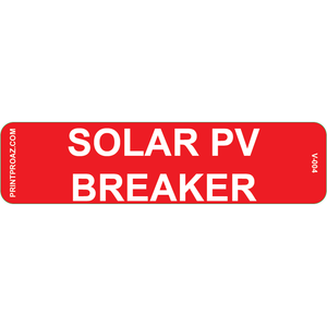 3x.75 Solar PV Breaker, , Reflective Vinyl Decal, V-004