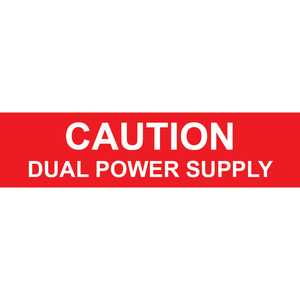 3x0.75 Caution Dual Power Supply, Plastic Solar Labels, PV-161