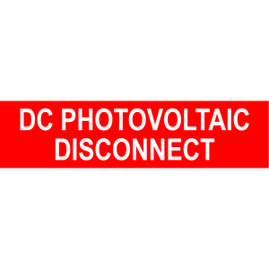 3x0.75 DC Photovoltaic Disconnect, Plastic Solar Labels, PV-040