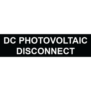 3x0.75 DC Photovoltaic Disconnect, Plastic Solar Labels, PV-162