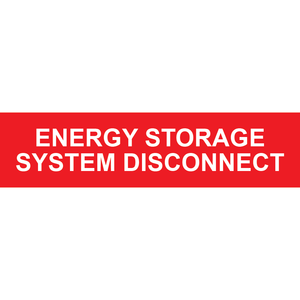 3x0.75 Energy Storage System Disconnect - Plastic Solar Labels, PV-133