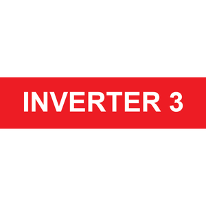 3x0.75 Inverter 3 - Plastic Solar Labels, PV-124
