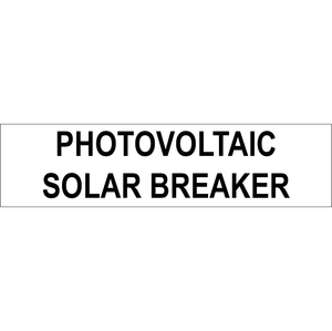 3x0.75 Photovoltaic Solar Breaker, Plastic Solar Labels, PV-168