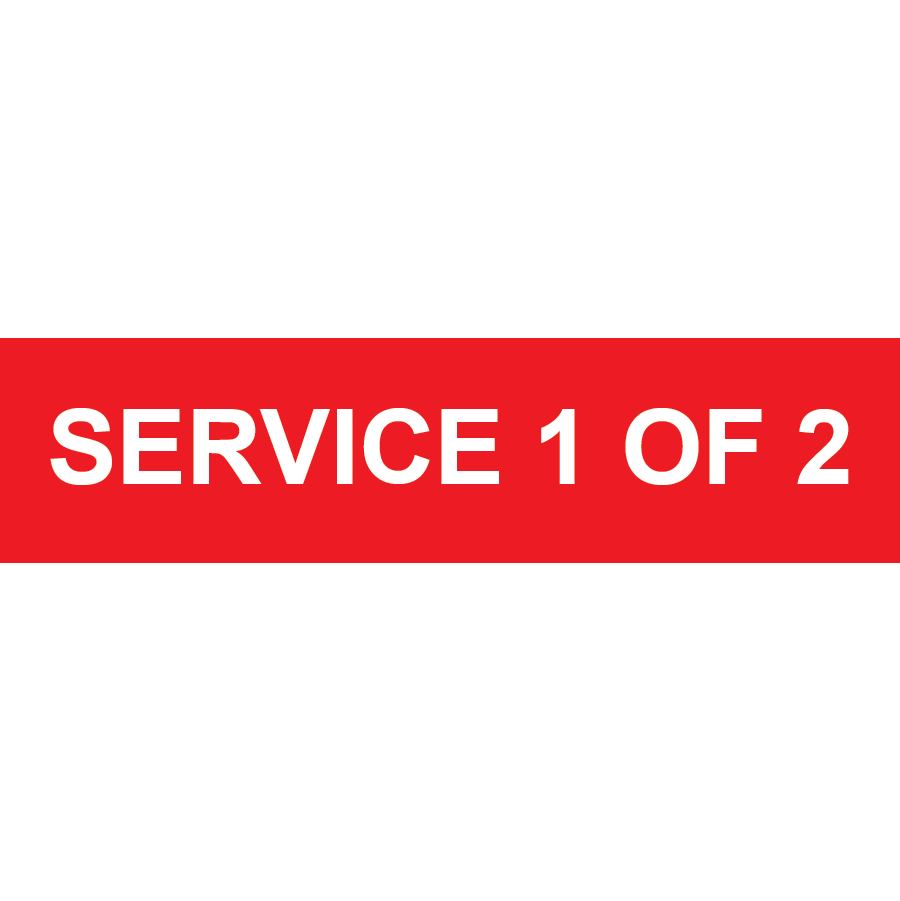 3x0.75 Service 1 of 2 - Plastic Solar Labels, PV-123