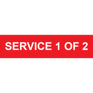 3x0.75 Service 1 of 2 - Plastic Solar Labels, PV-123