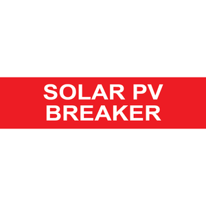 3x0.75 Solar PV Breaker, Plastic Solar Labels, PV-098