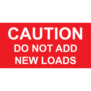 3x1.5 Caution Do Not Add Loads, Plastic Solar Labels, PV-136