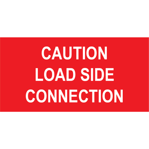 3x1.5, Caution Load Side Connection, Plastic Solar Labels, PV-453