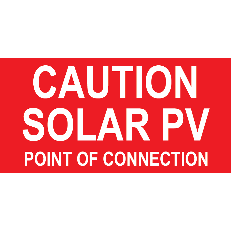 3x1.5, Caution Solar PV, Plastic Solar Labels, PV-367