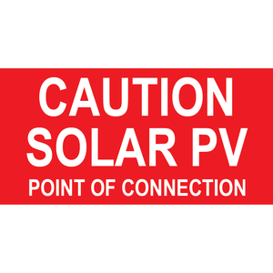 3x1.5, Caution Solar PV, Plastic Solar Labels, PV-367