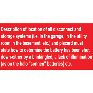 3x1.5, Description on Location, Plastic Solar Labels, PV-516
