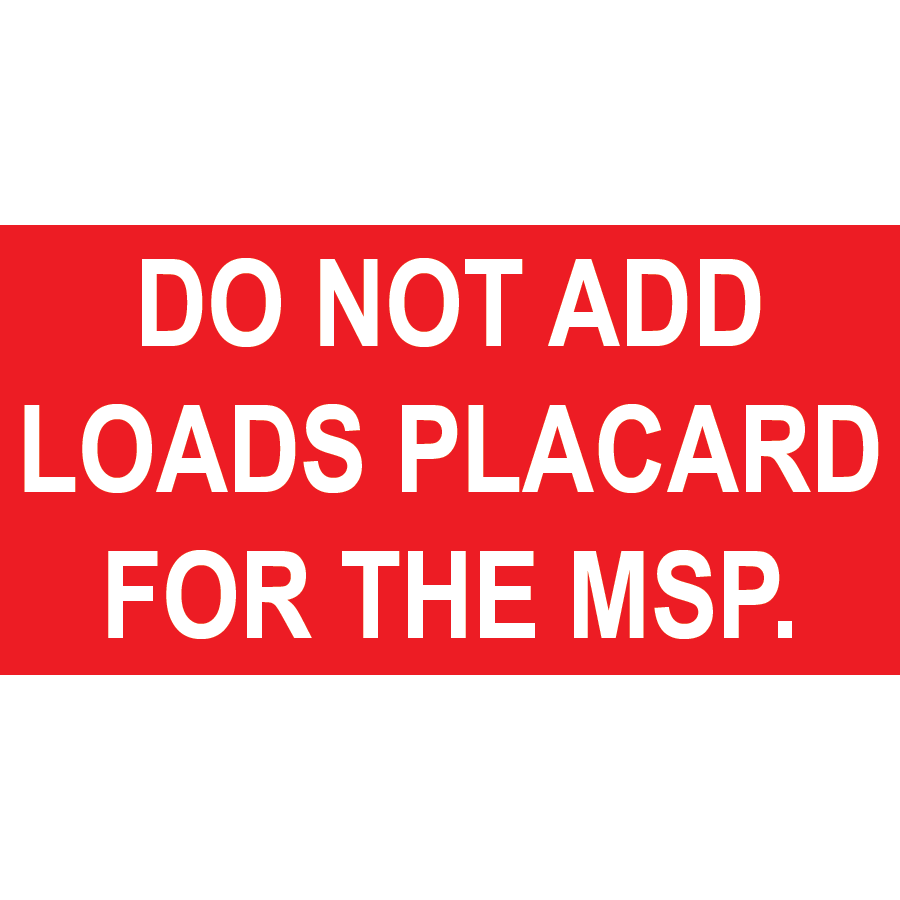3x1.5 Do not add loads placard, Plastic Solar Labels, PV-551