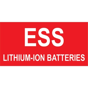 3x1.5, ESS Lithium-ion Batteries, Plastic Solar Labels, PV-433