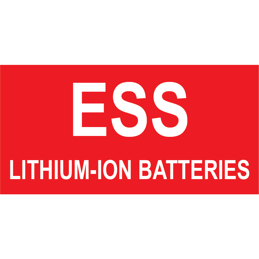 3x1.5, ESS Lithium-ion Batteries, Plastic Solar Labels, PV-433