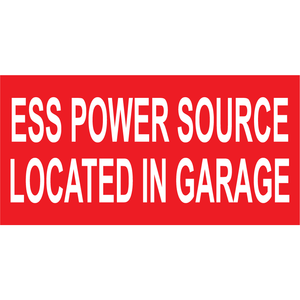 3x1.5, ESS Power Source, Plastic Solar Labels, PV-492