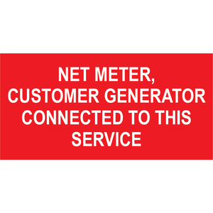 3x1.5, Net Meter, Plastic Solar Labels, PV-474