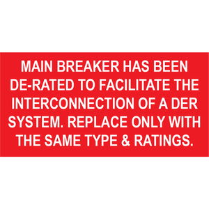 3x1.5, Solar Placard, Plastic Solar Labels, PV-482