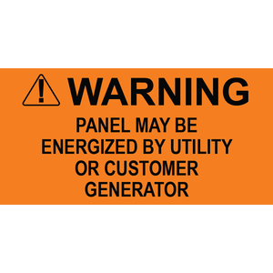 3x1.5, Solar Warning Label, Plastic Solar Labels, PV-314