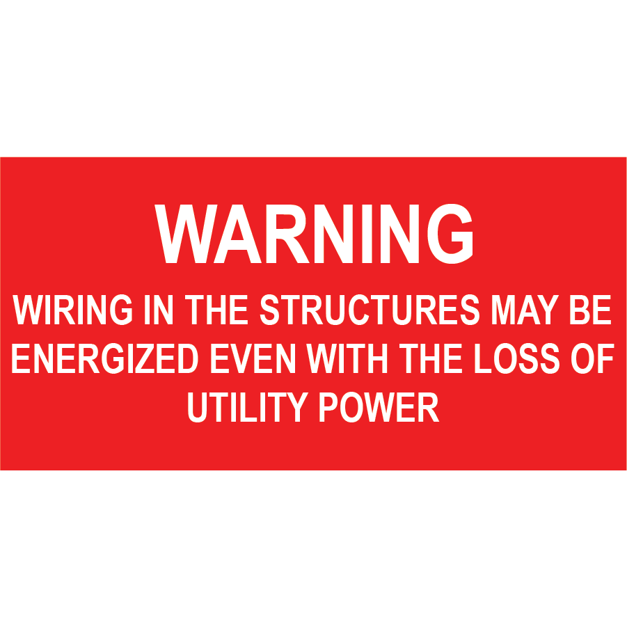 3x1.5, Solar Warning Placard, Plastic Solar Labels, PV-456