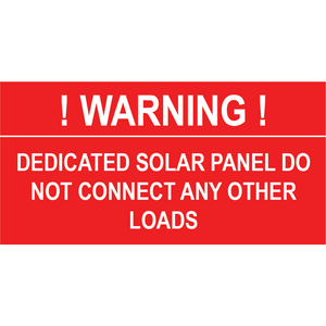 3x1.5, Solar Warning Placard, Plastic Solar Labels, PV-470
