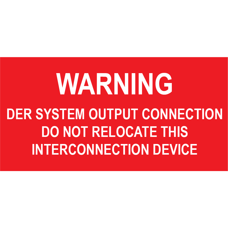 3x1.5, Solar Warning Placard, Plastic Solar Labels, PV-483