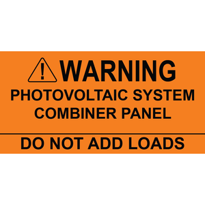3x1.5 Warning Photovoltaic System, Plastic Solar Labels, PV-189