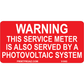 3x1.5 Warning This Service Meter, Vinyl Decal Solar Labels, V-048