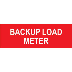 3x1, Backup Load Meter, Plastic Solar Labels, PV-460