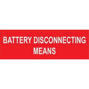 3x1, Battery Disconnecting Means, Plastic Solar Labels, PV-444