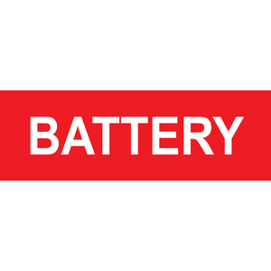 3x1, Battery, Plastic Solar Labels, PV-312
