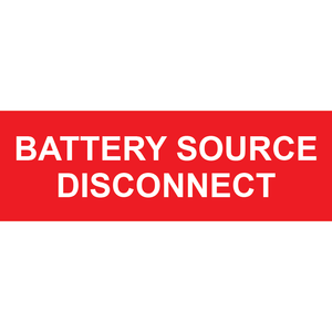 3x1 Battery Source Disconnect, Plastic Solar Labels, PV-113