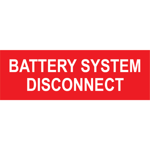 3x1, Battery System Disconnect, Plastic Solar Labels, PV-463